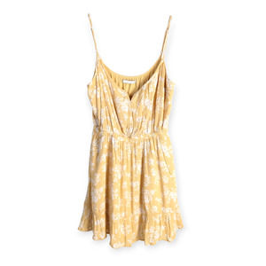 Abercrombie and Fitch Yellow an White Floral Sleeveless Mini Dress Size Large